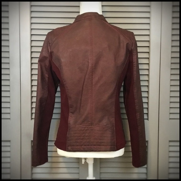 ‼️SALE‼️ NWT Sebby Collection Faux Leather Moto Jacket - Picture 8 of 13